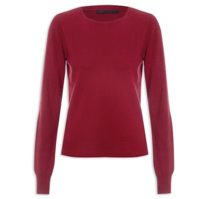 Suéter Feminino Puro Cashmere - Vinho