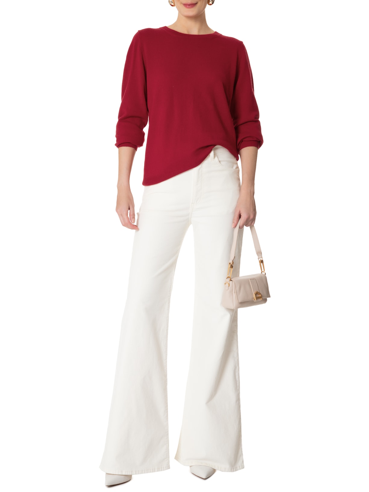 Suéter Feminino Puro Cashmere Vinho '2Essential