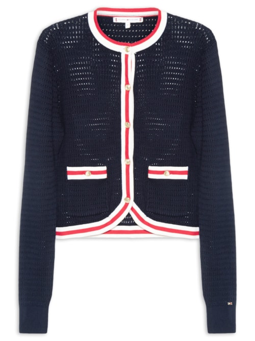 Suéter Feminino RWB Textured LS C-NK - Azul