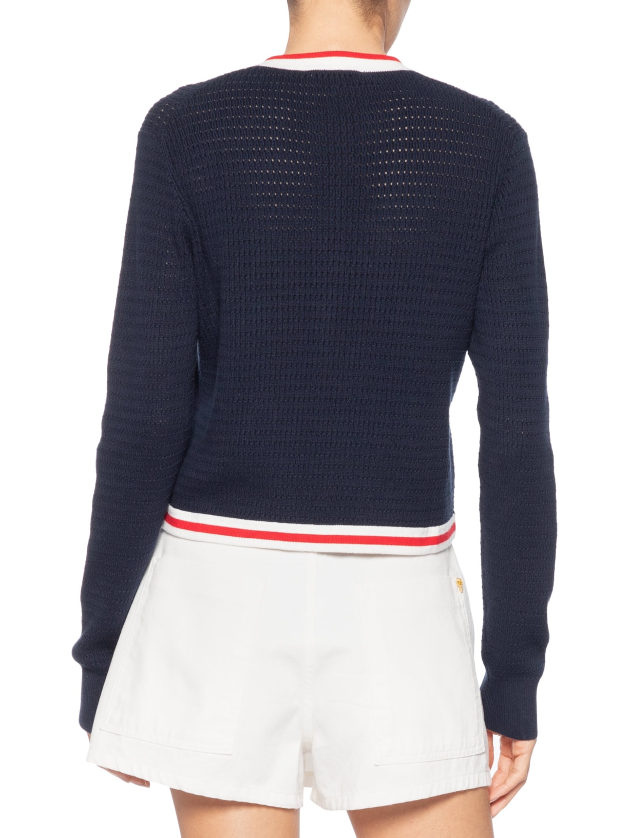 Suéter Feminino RWB Textured LS C-NK Azul Tommy Hilfiger
