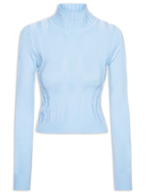 Suéter Feminino Texturizado - Azul