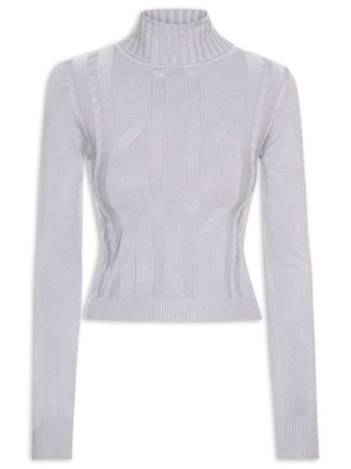 Suéter Feminino Texturizado - Cinza