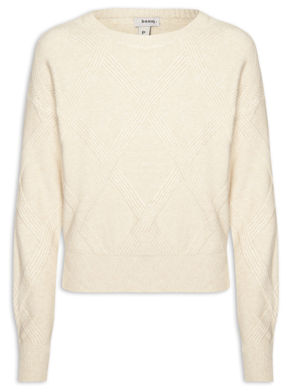 Suéter Feminino Texturizado Em Tricot - Bege