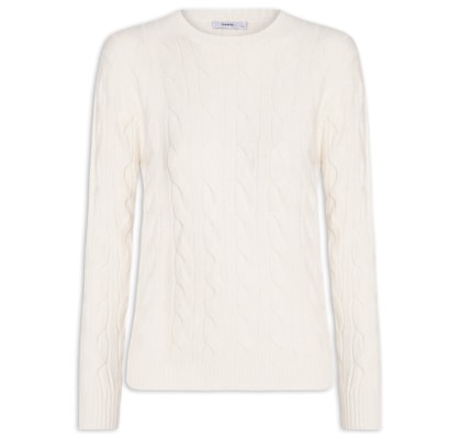Suéter Feminino Texturizado Em Tricot - Off White