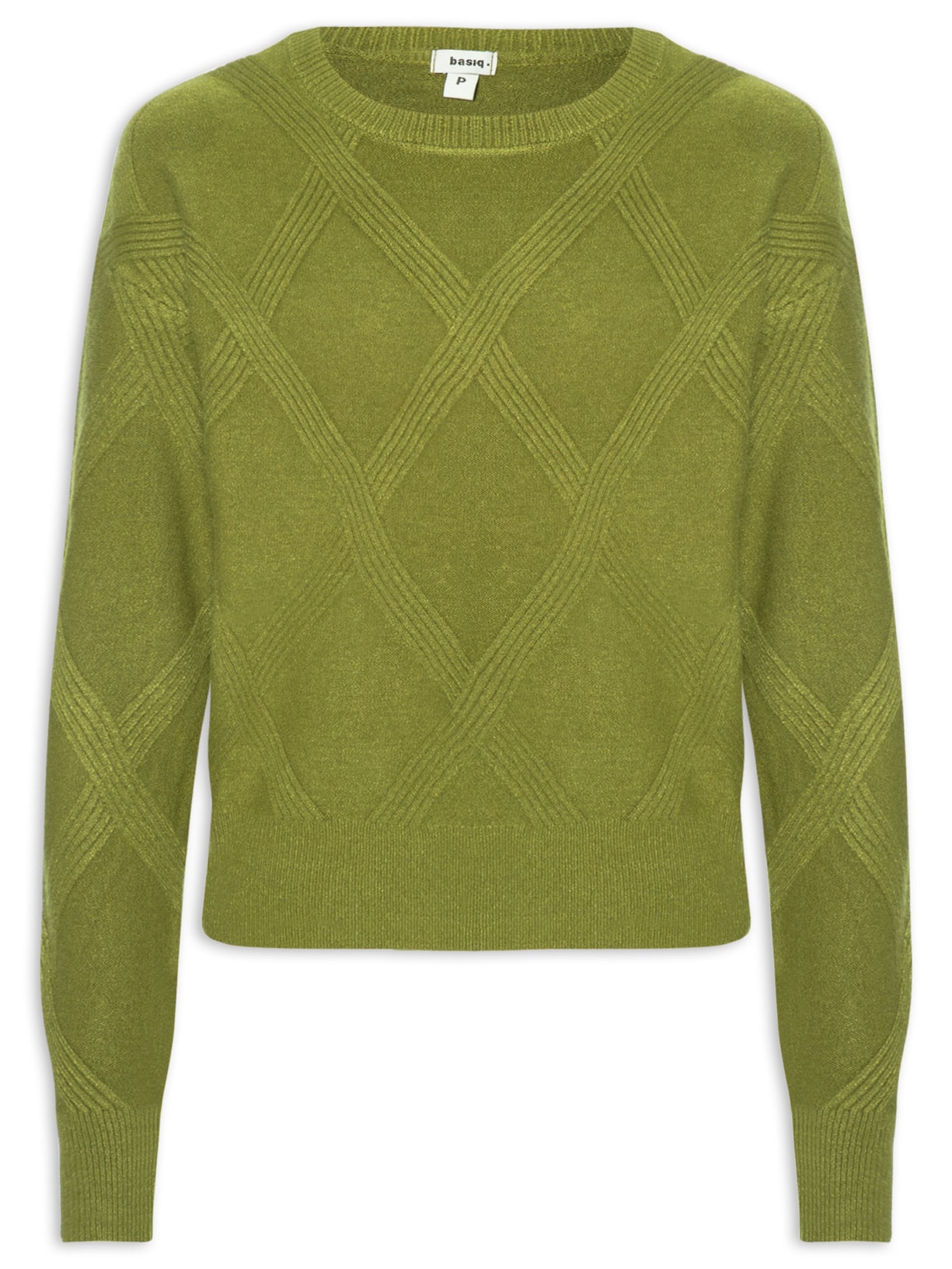 Suéter Feminino Texturizado Em Tricot - Verde
