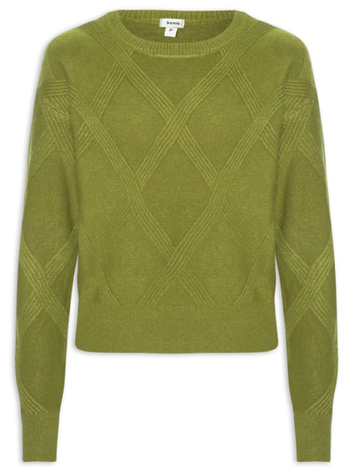 Suéter Feminino Texturizado Em Tricot - Verde
