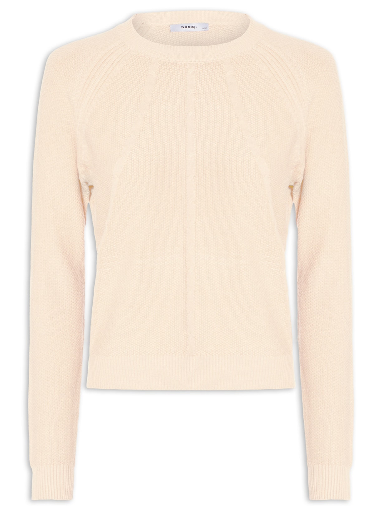 Suéter Feminino Texturizado Gola Careca - Amarelo