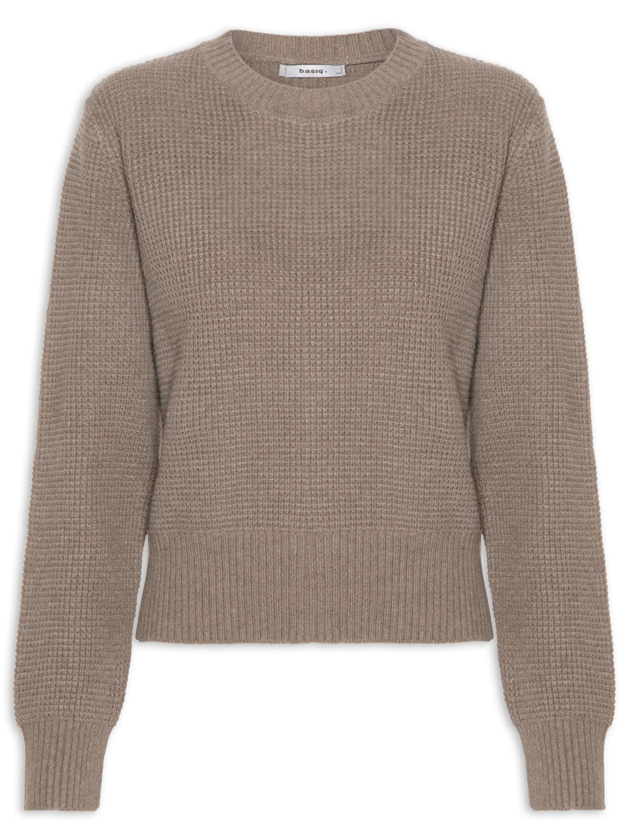 Suéter Feminino Texturizado Oversized - Marrom