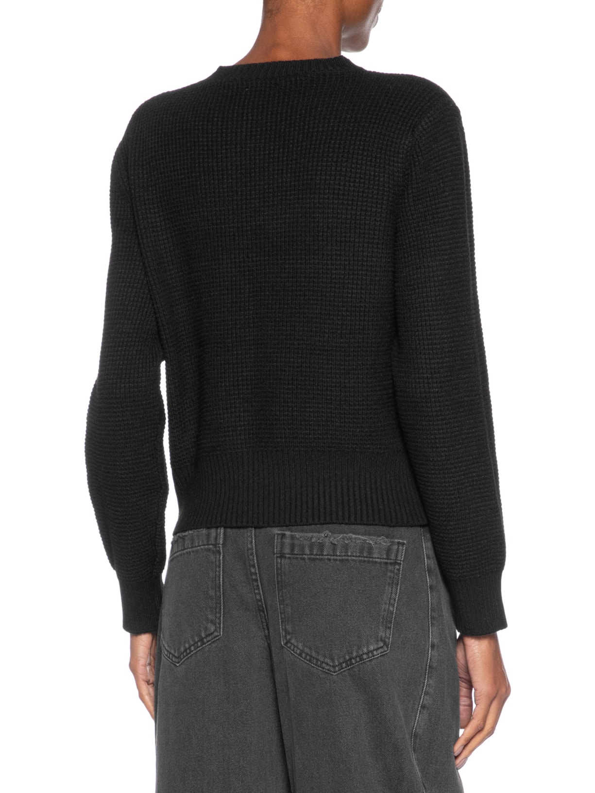 Suéter Feminino Texturizado Oversized Preto Basiq