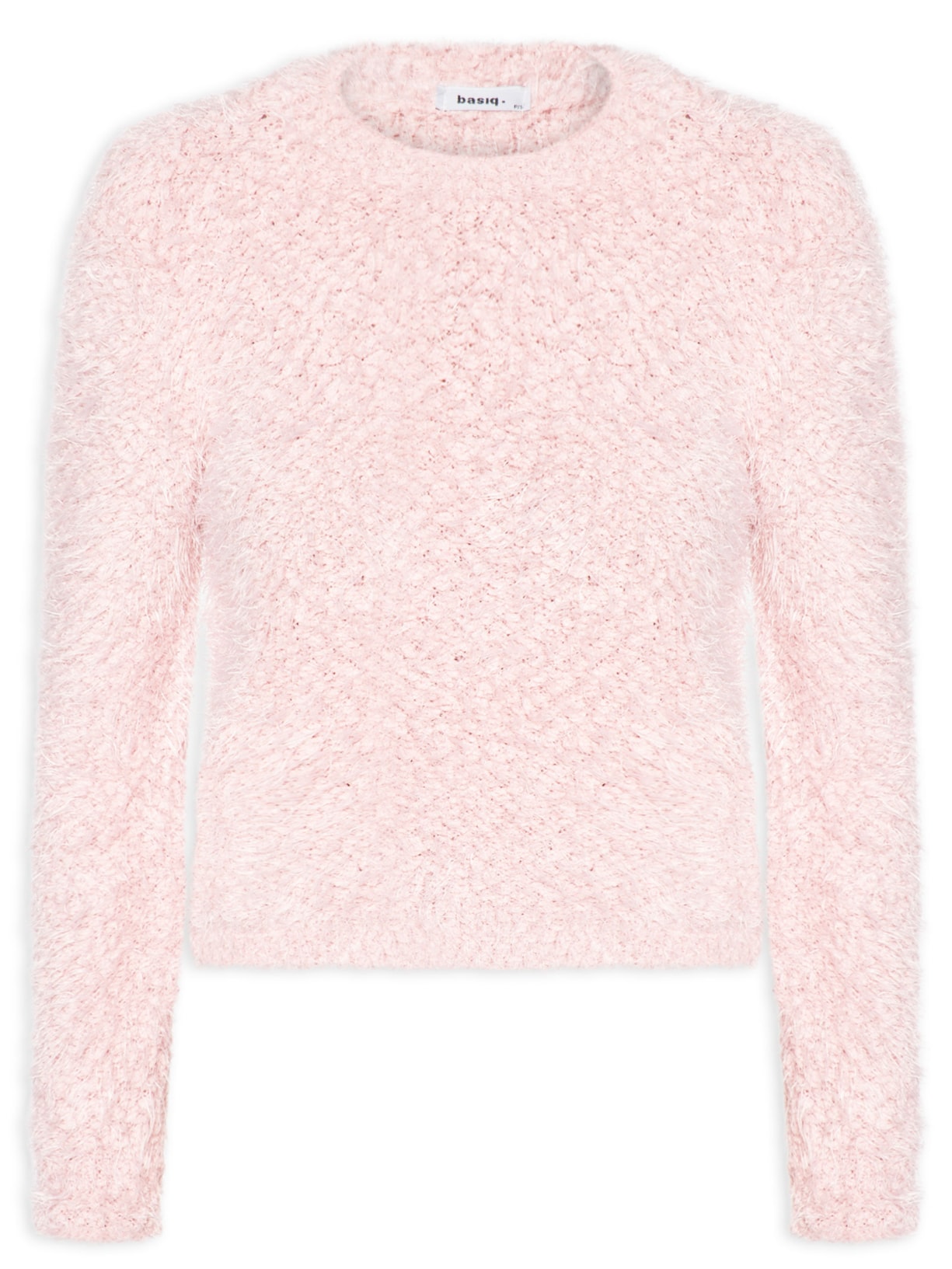 Suéter Feminino Texturizado Rosa Basiq