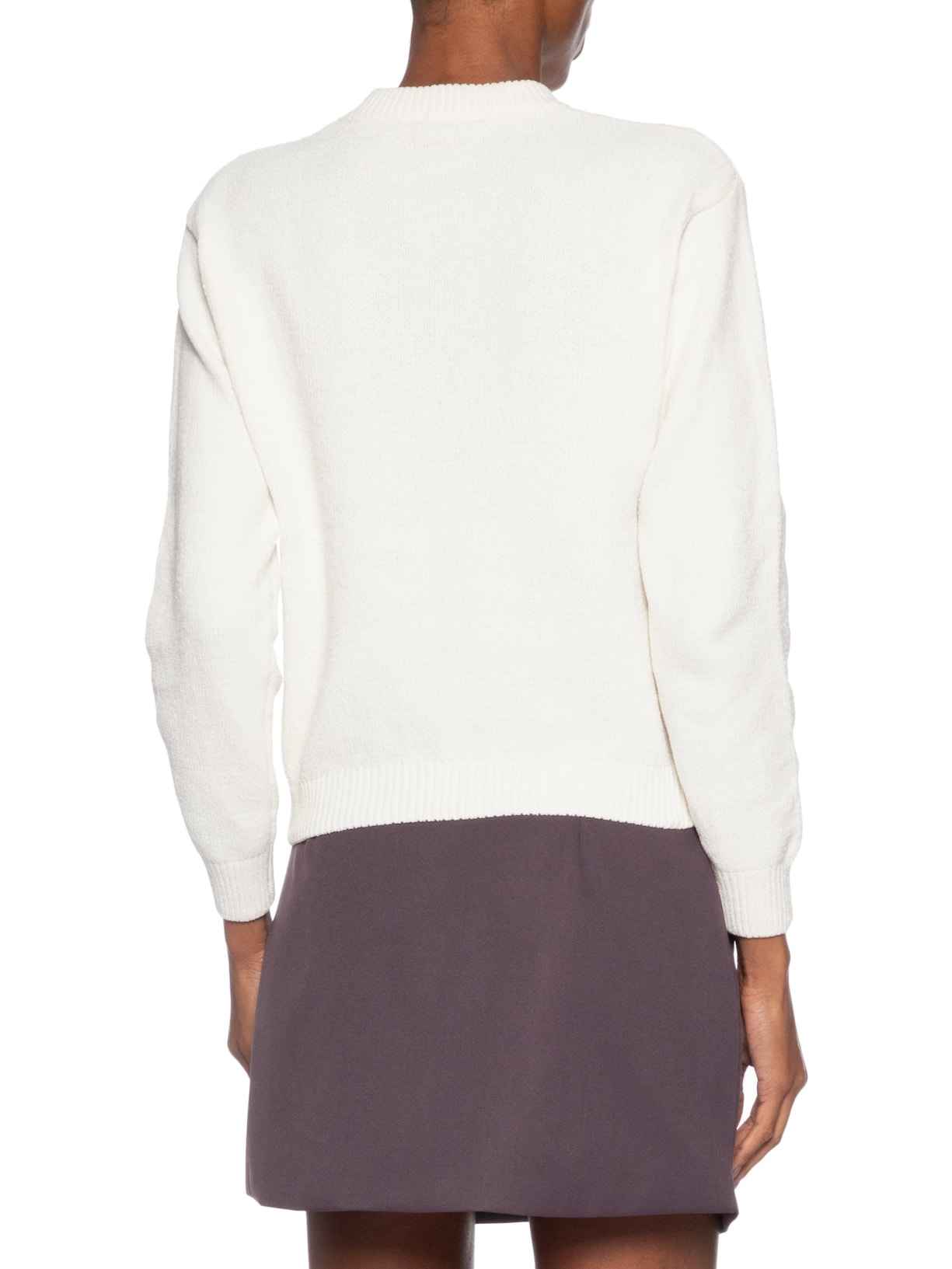 Suéter Feminino Trançado Branco Basiq