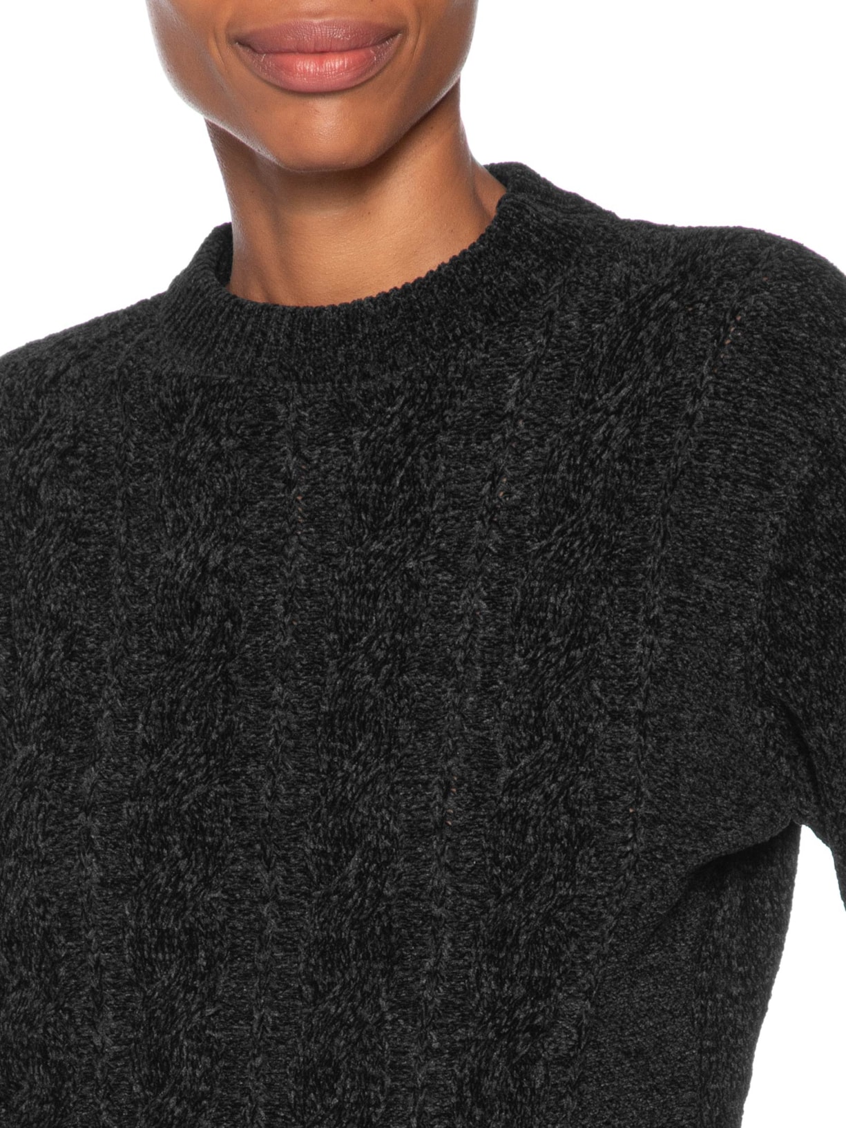 Suéter Feminino Trançado Preto Basiq