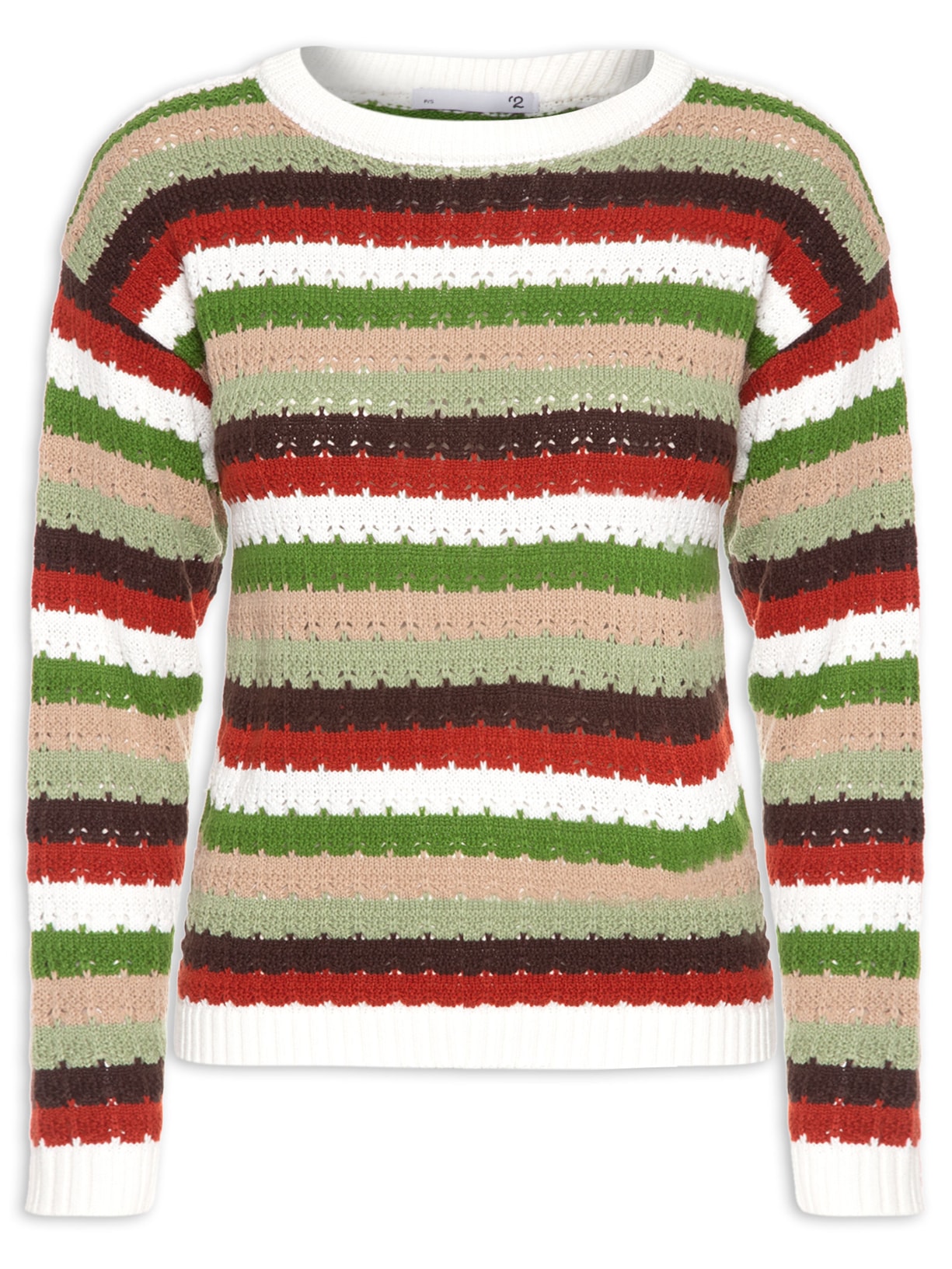 Suéter Feminino Tricot Colorido - Verde