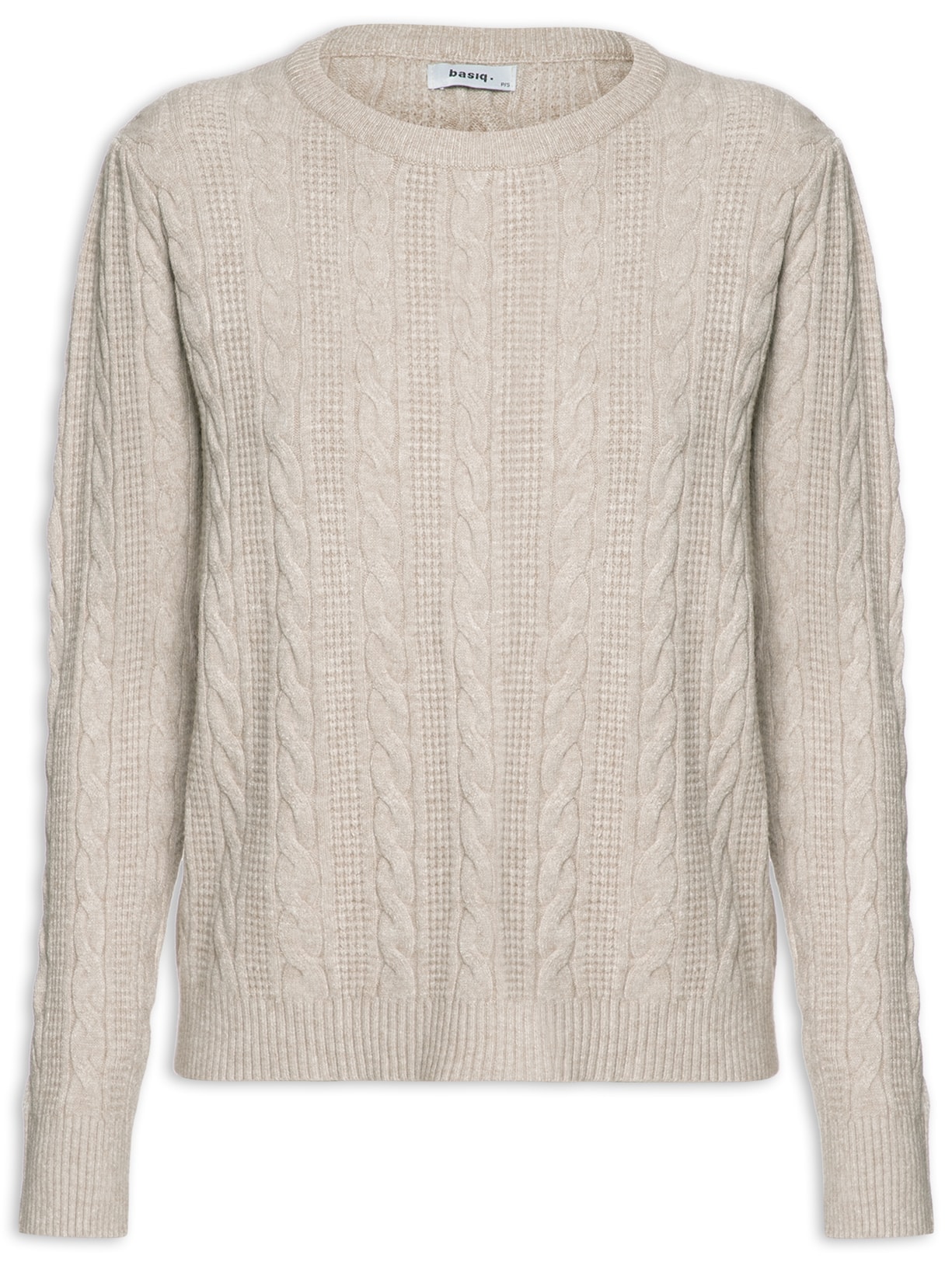 Suéter Feminino Tricot Com Detalhes - Bege