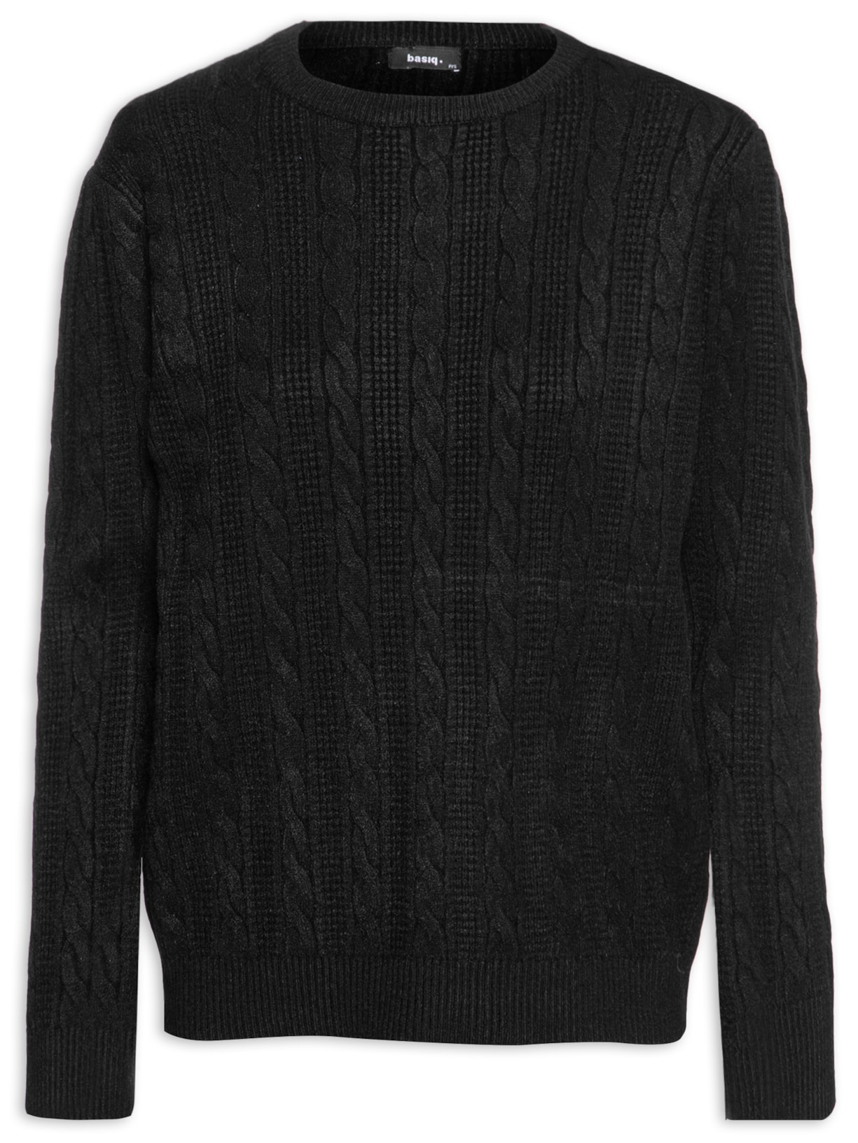 Suéter Feminino Tricot Com Detalhes - Preto