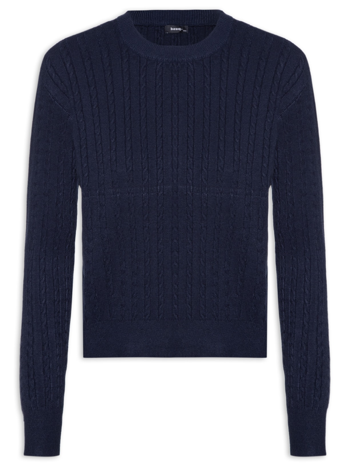 Suéter Feminino Tricot Com Manga Oversized - Azul