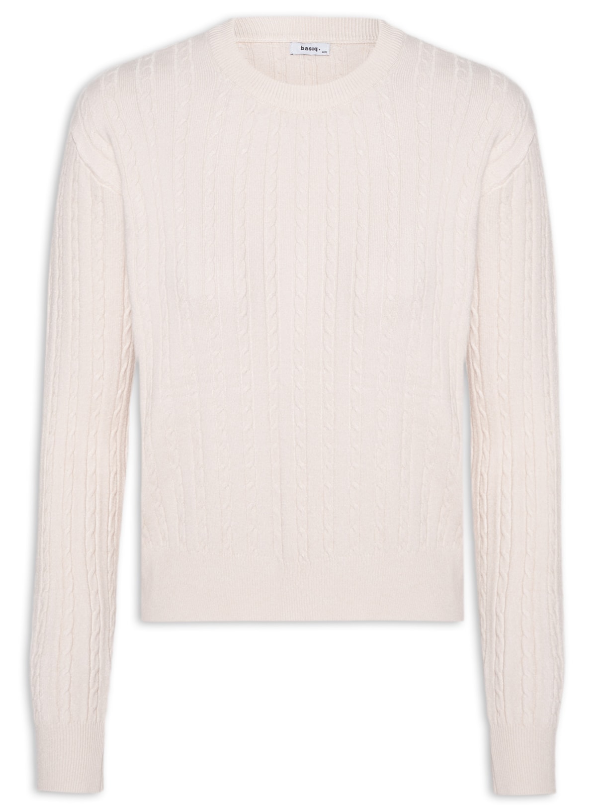 Suéter Feminino Tricot Com Manga Oversized - Off White