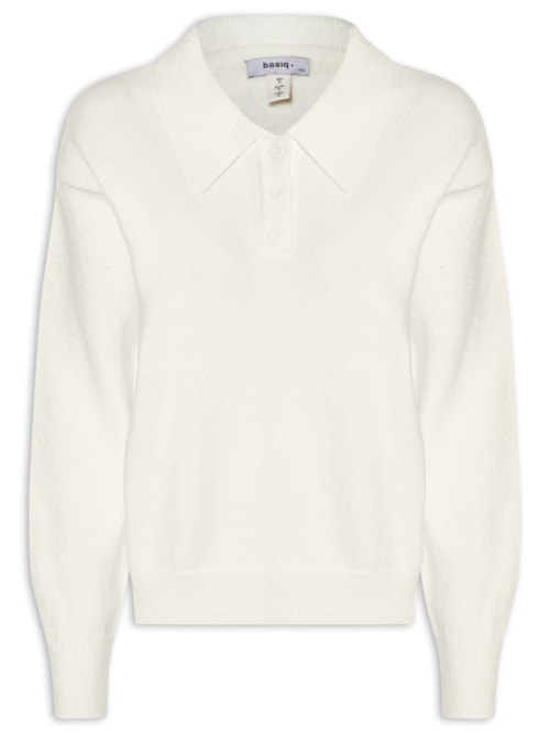 Suéter Feminino Tricot Comfy Gola Esporte – Off White