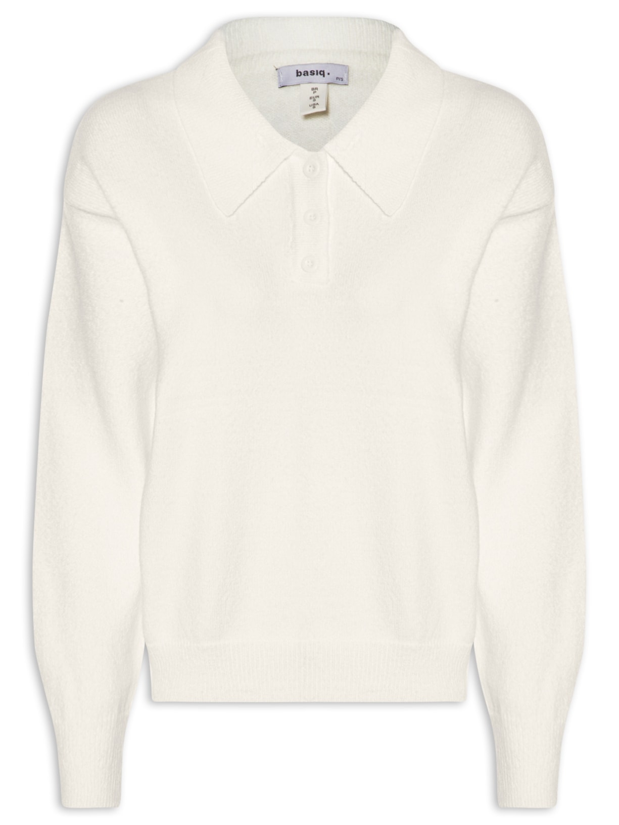 Suéter Feminino Tricot Comfy Gola Esporte – Off White Basiq