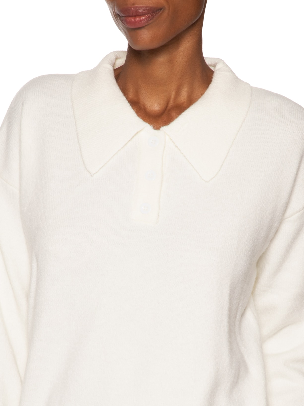 Suéter Feminino Tricot Comfy Gola Esporte – Off White Basiq