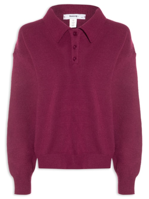 Suéter Feminino Tricot Comfy Gola Esporte – Vermelho
