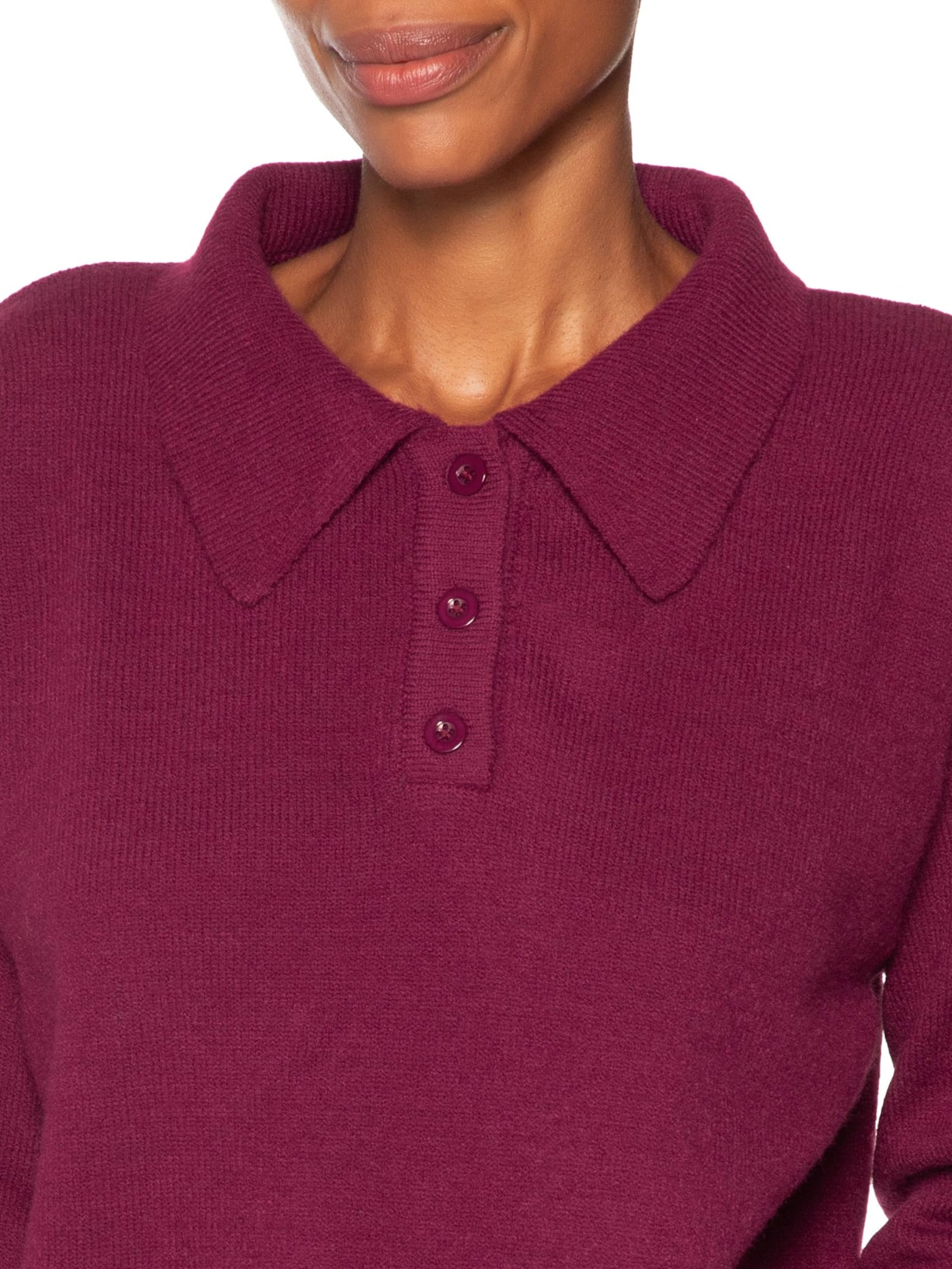 Suéter Feminino Tricot Comfy Gola Esporte – Vermelho Basiq