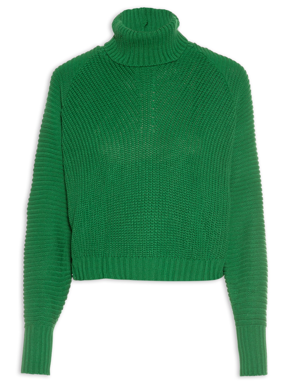 Suéter Feminino Tricot Gola Alta - Verde