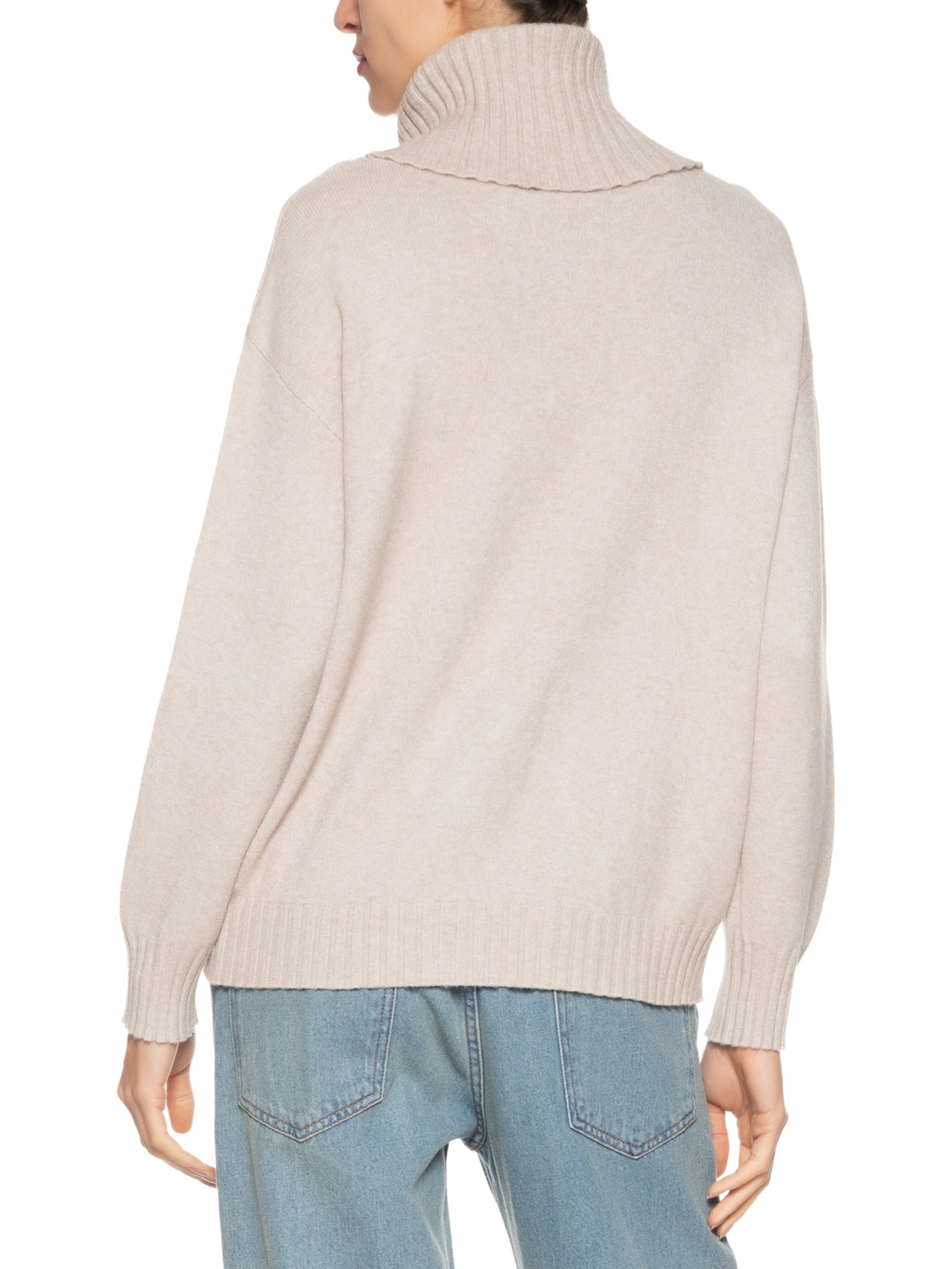 Suéter Feminino Tricot Gola Rolê - Bege by BASIQ