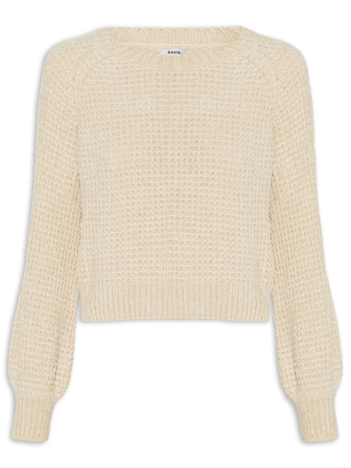 Suéter Feminino Tricot Manga Ragla - Bege