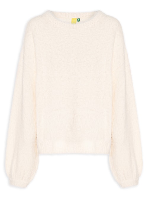 Suéter Feminino Tricot Pelinho - Bege