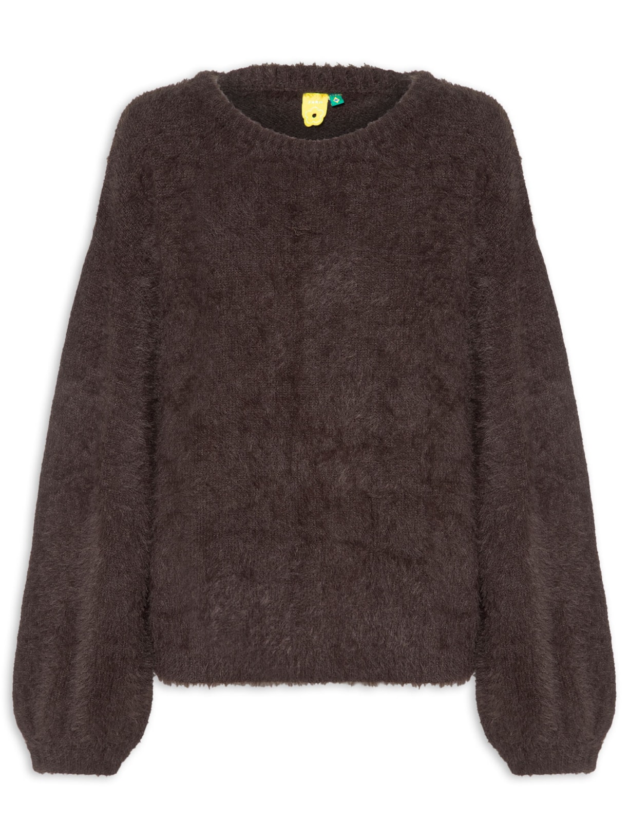 Suéter Feminino Tricot Pelinho - Marrom