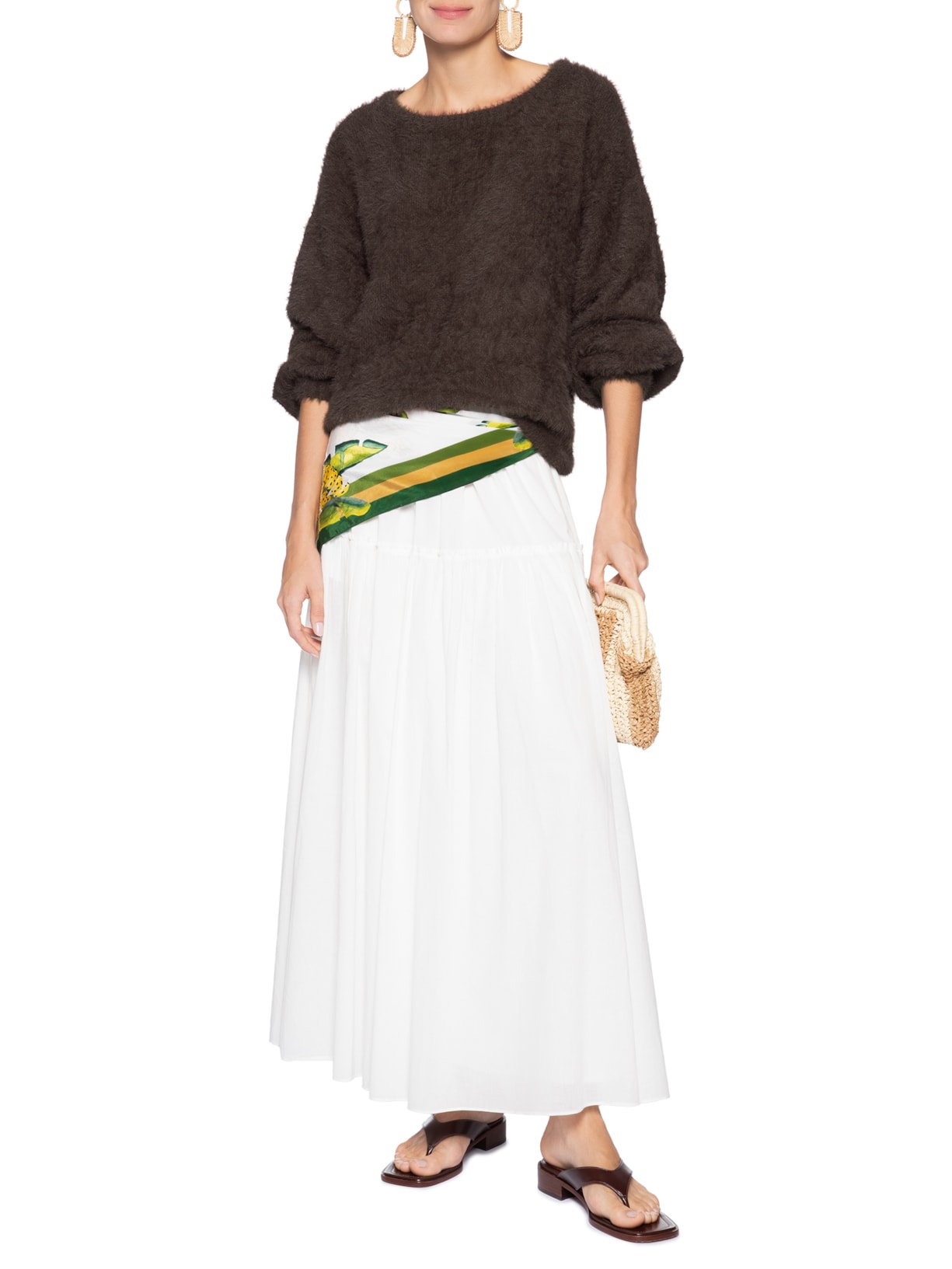 Suéter Feminino Tricot Pelinho Marrom Farm