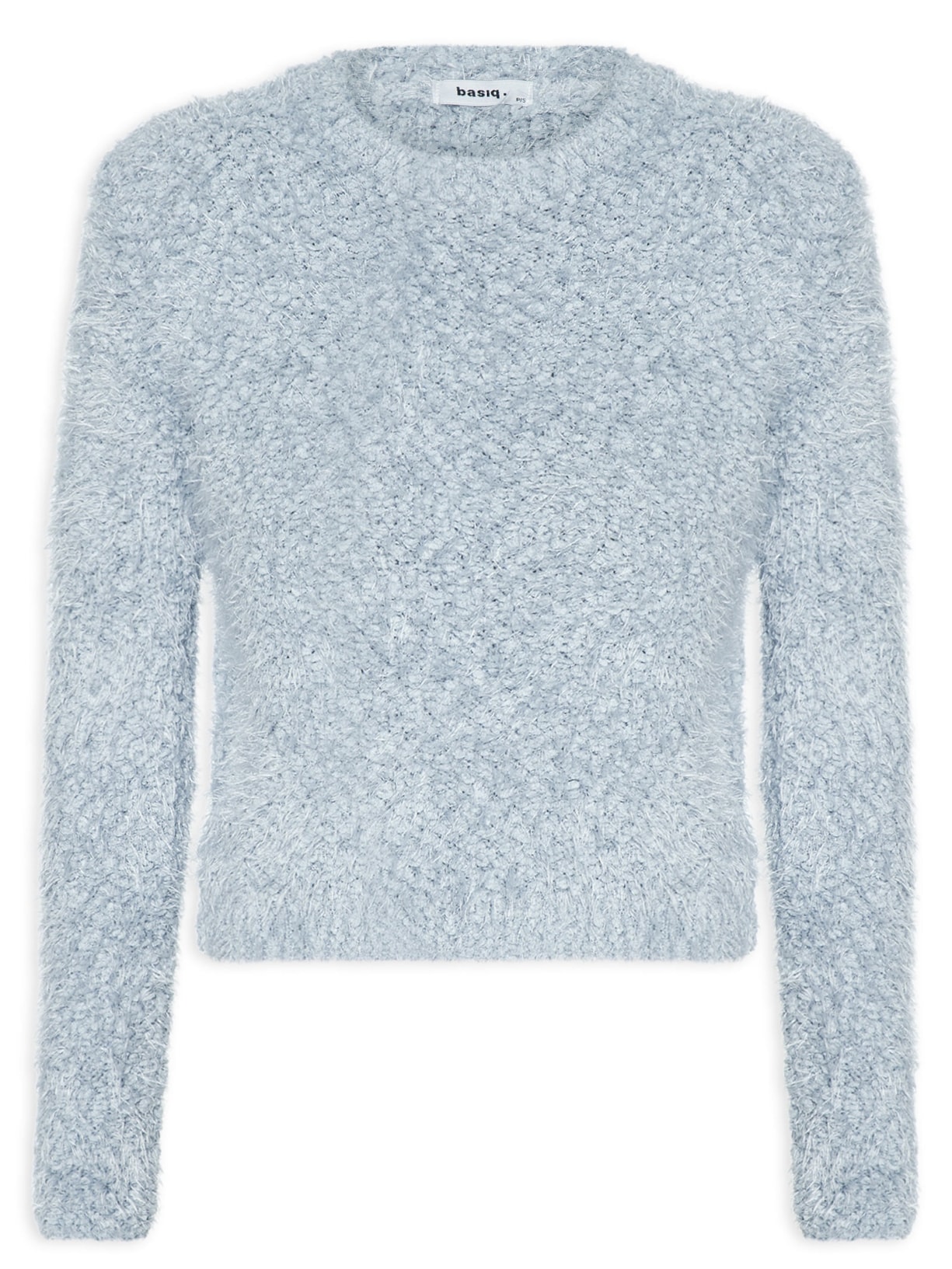 Suéter Feminino Tricot Texturizado  Azul Basiq