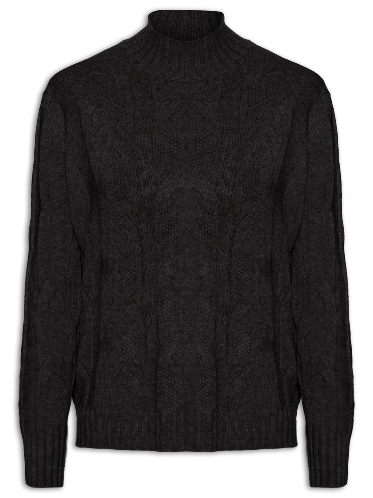 Suéter Feminino Tricot Texturizado - Preto