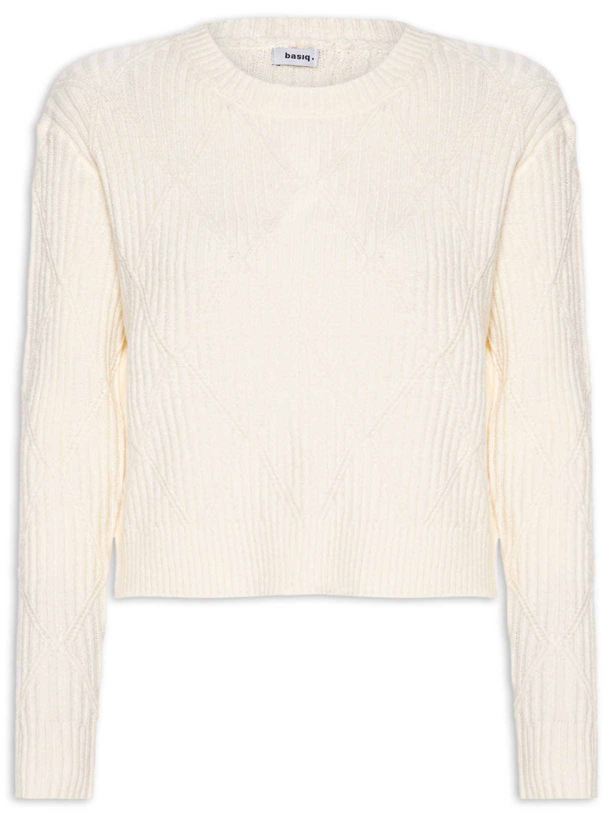 Suéter Feminino Tricot Texturizado – Off White