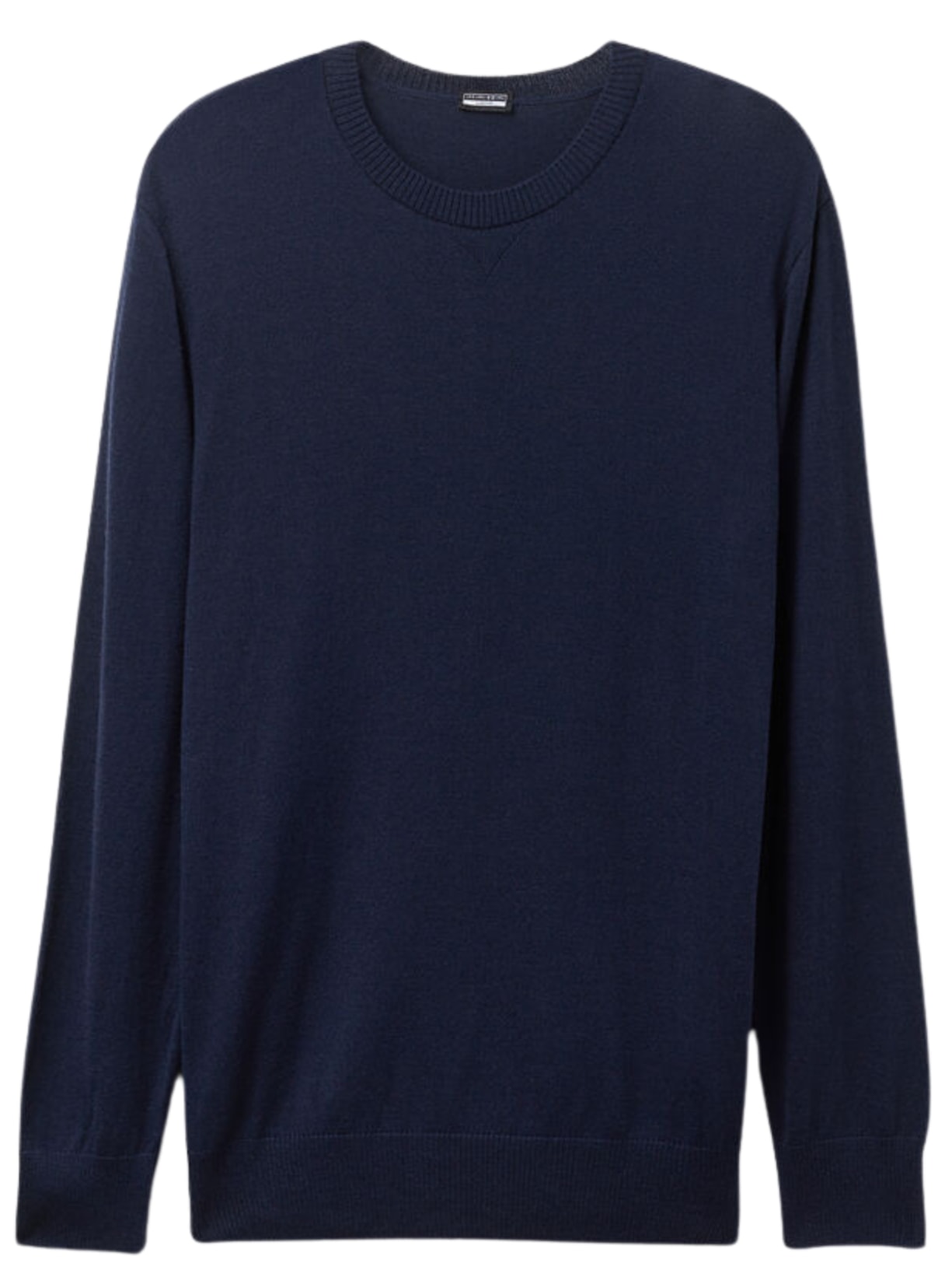 Suéter Manga Comprida e Gola Redonda - Azul