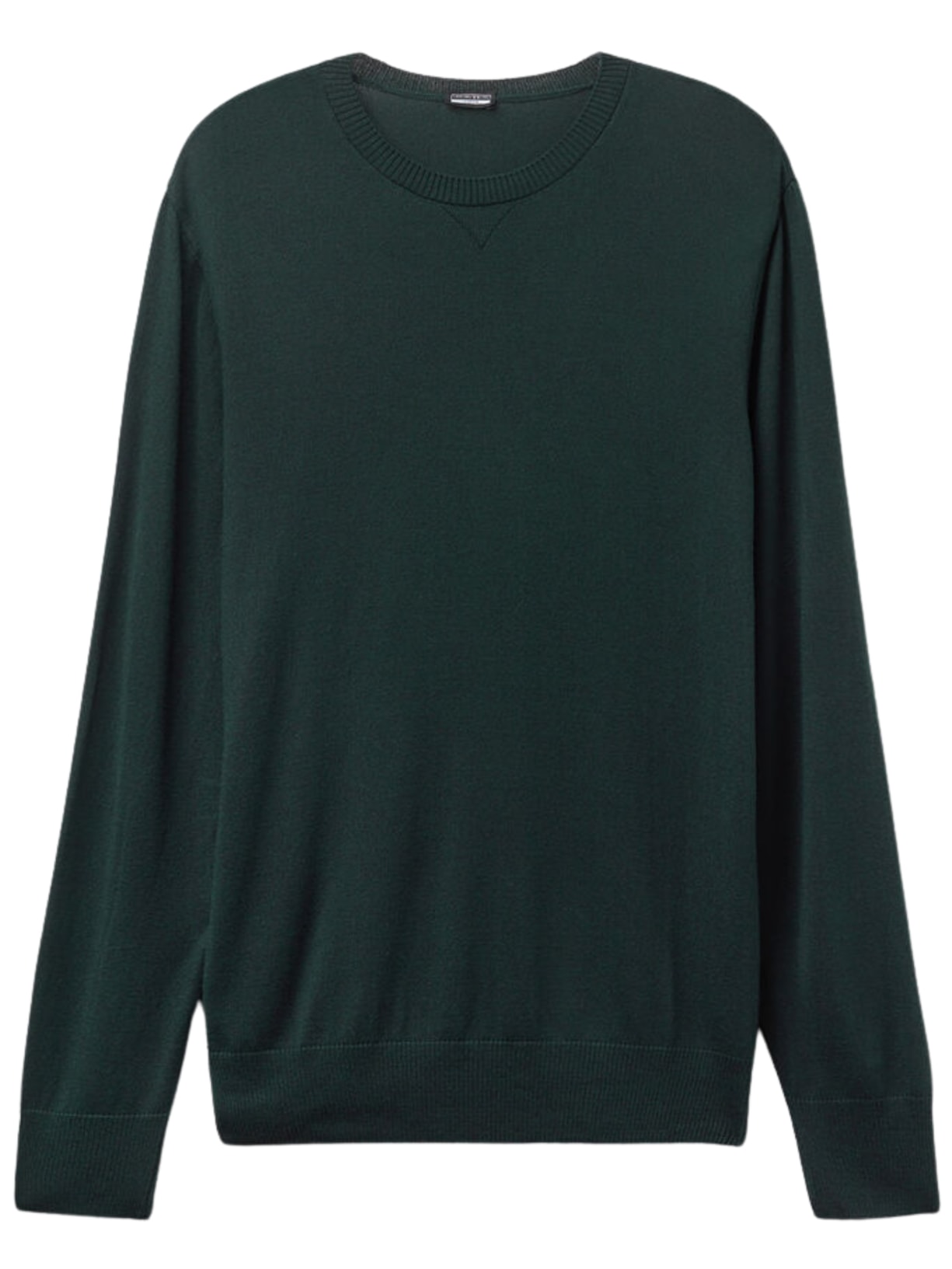 Suéter Manga Comprida e Gola Redonda - Verde