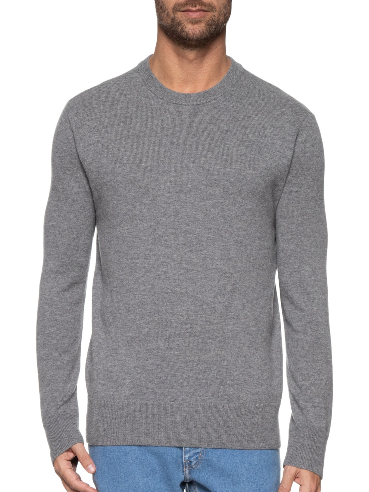 Suéter Masculina Soft Wool Cinza  Osklen