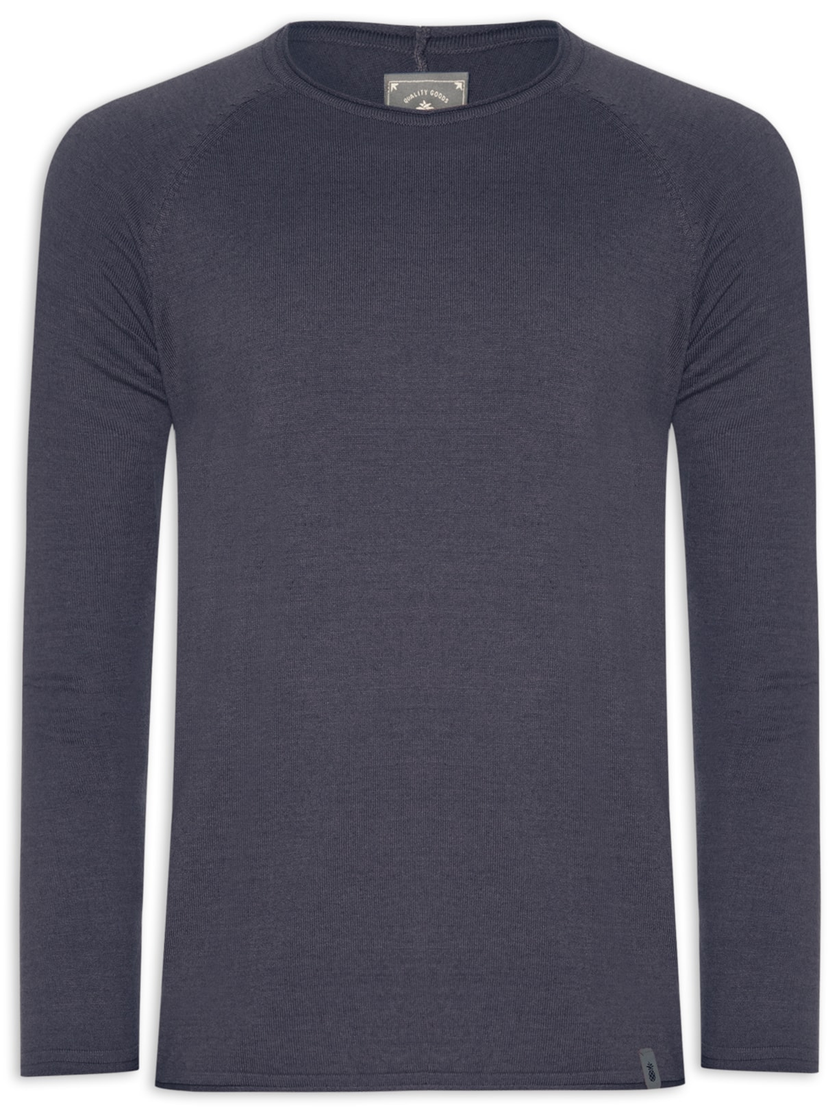 Suéter Masculino Básico Em Tricot Light - Azul