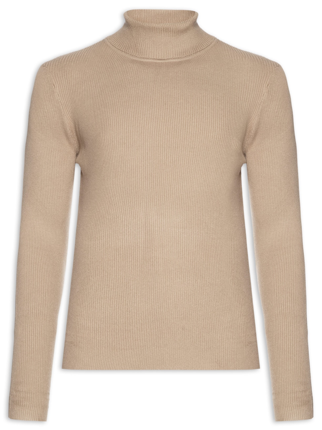 Suéter Masculino Básico Gola Alta Bege '2 Essential