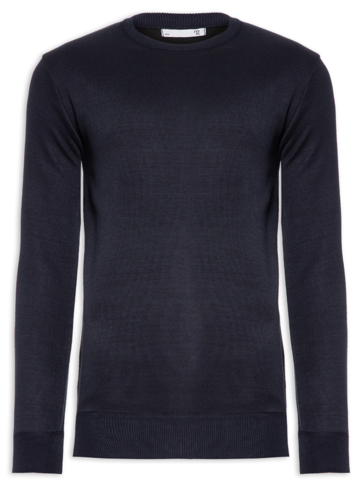 Suéter Masculino Básico Gola Careca - Azul