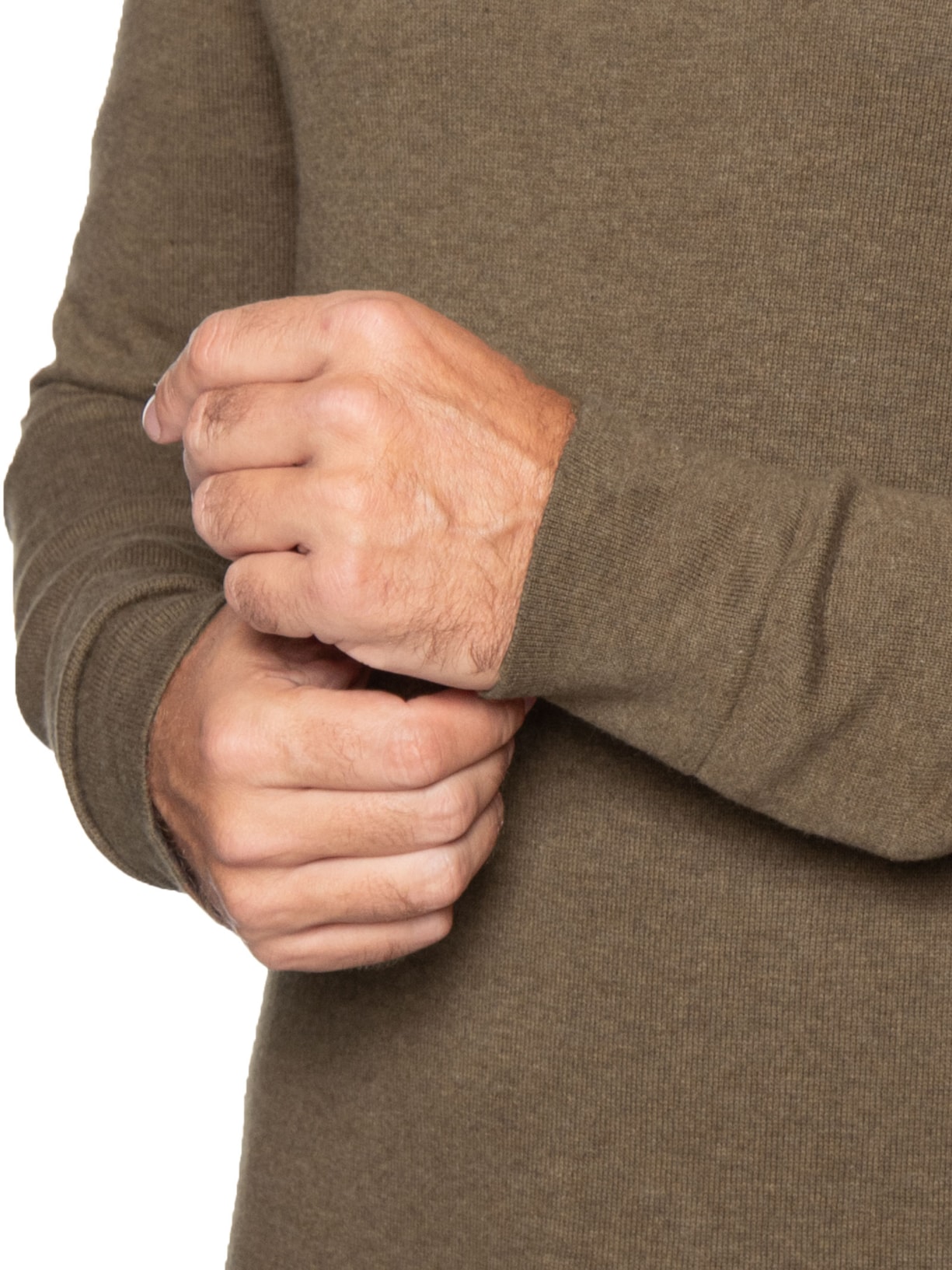 Suéter Masculino Básico Gola Careca Em Tricot Marrom Aramis