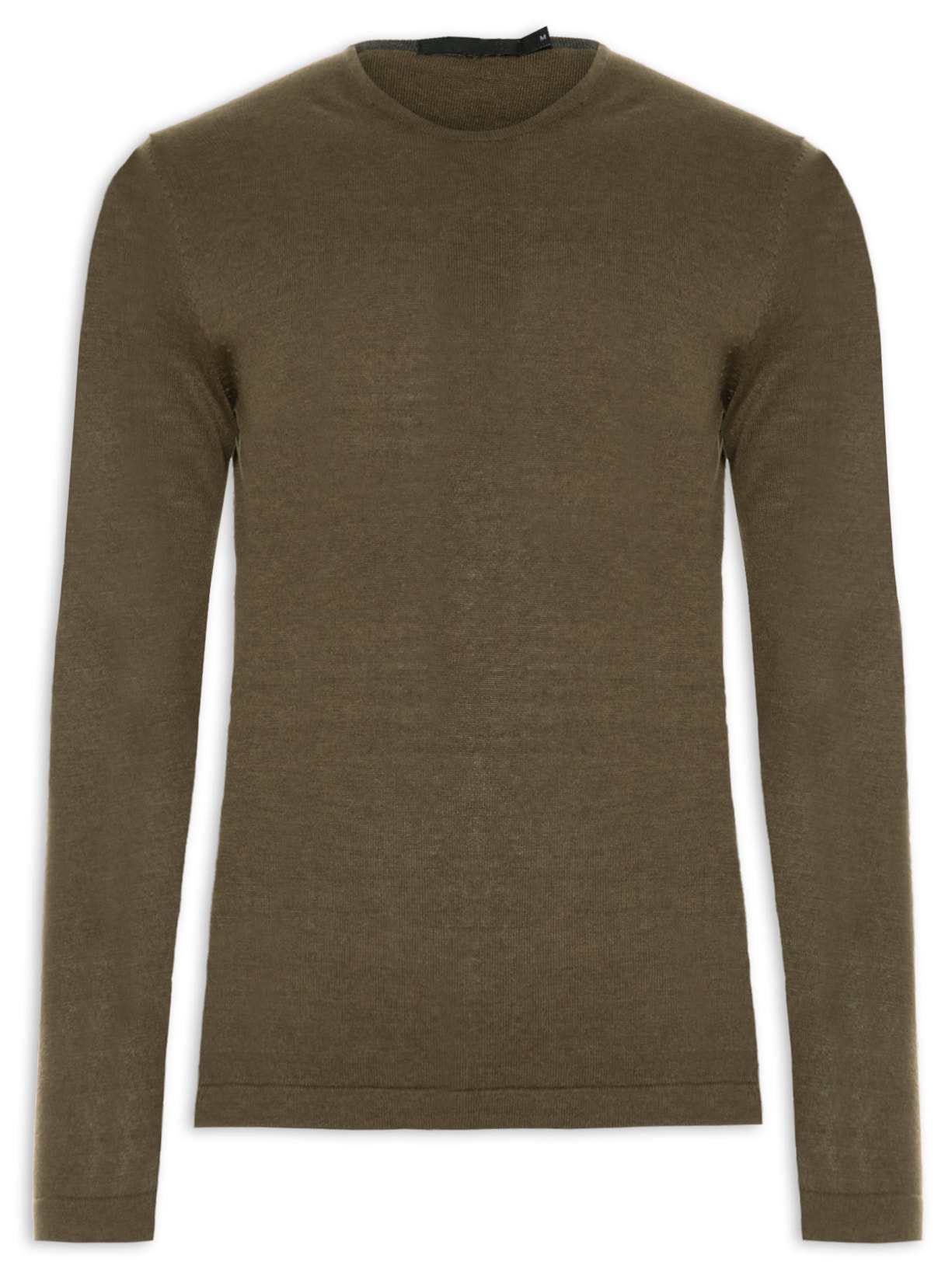 Suéter Masculino Básico Gola Careca - Marrom