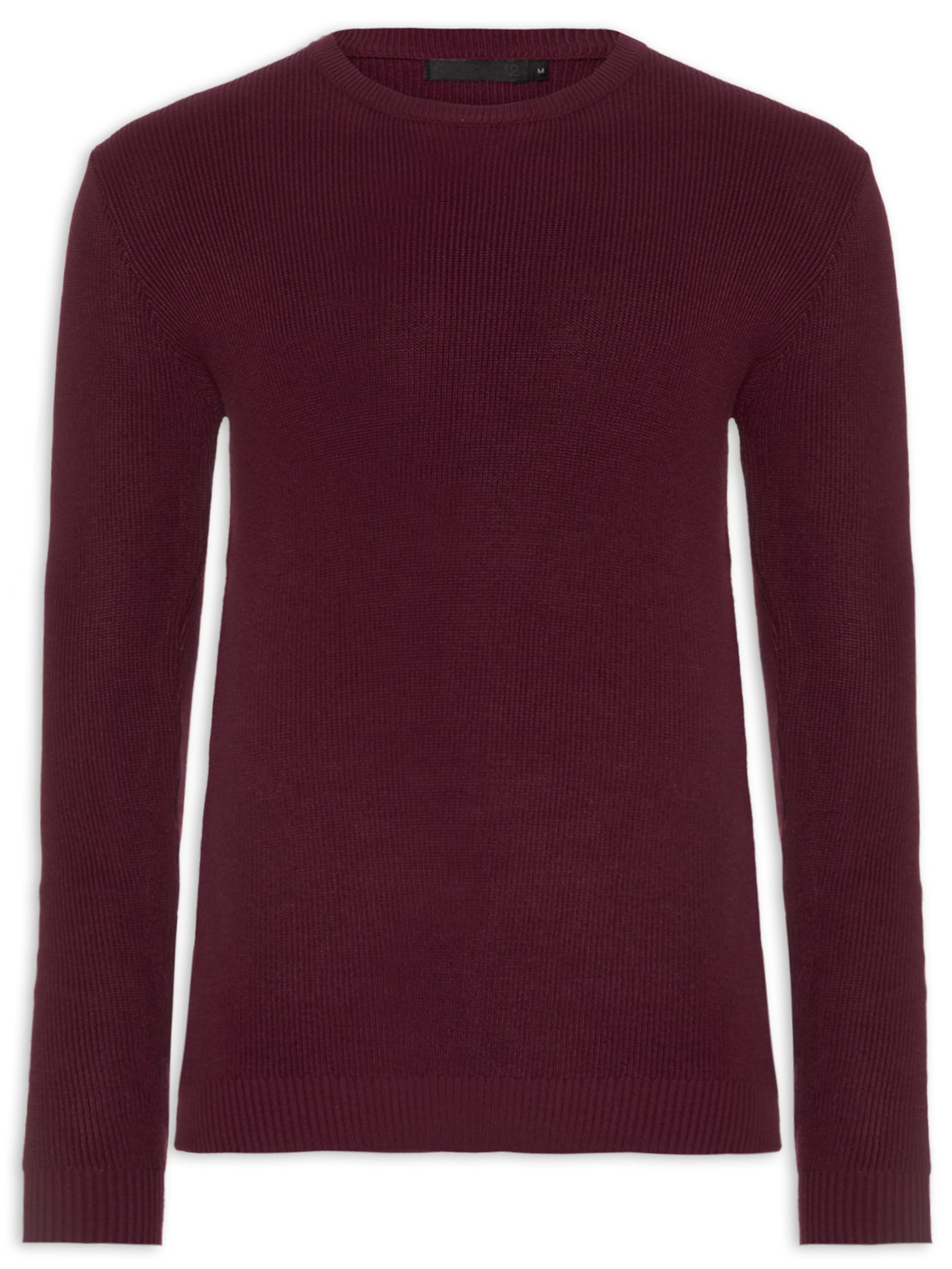 Suéter Masculino Básico Gola Careca - Vinho
