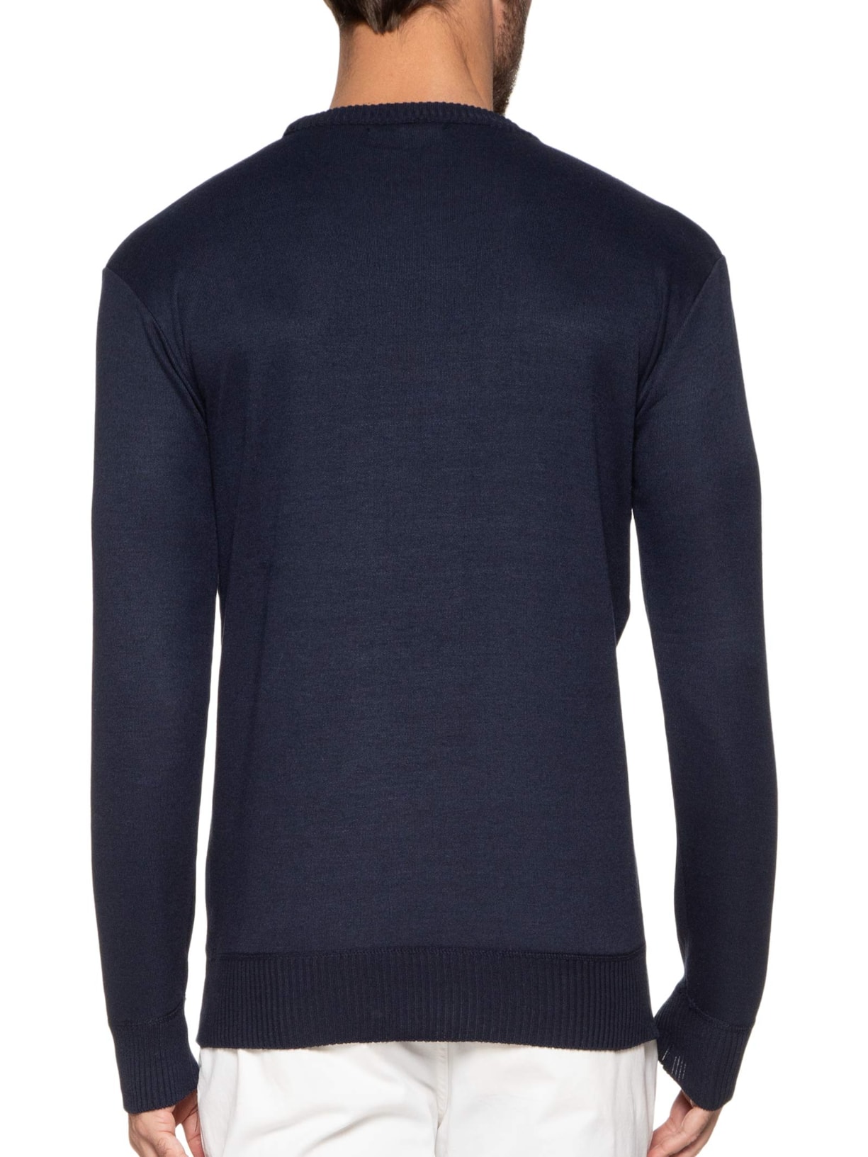 Suéter Masculino Básico Gola Redonda Azul '2 Essential