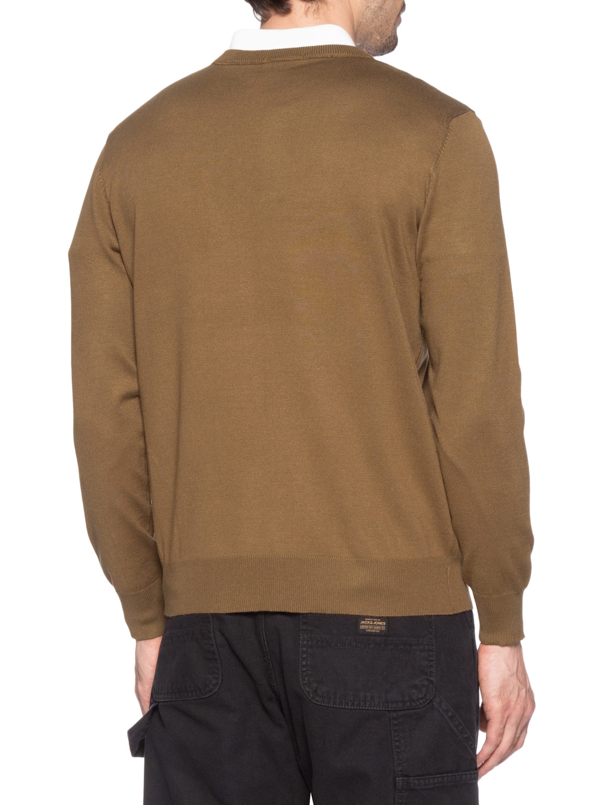 Suéter Masculino Básico Gola Redonda Marrom Basiq Men