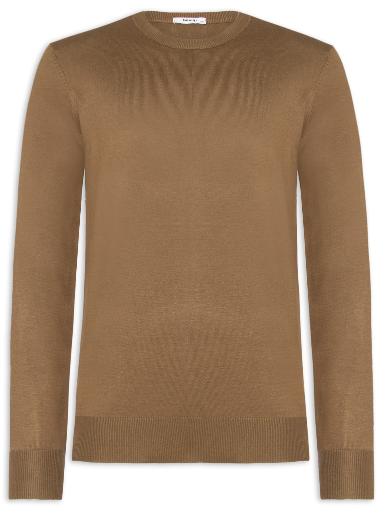 Suéter Masculino Básico Gola Redonda - Marrom