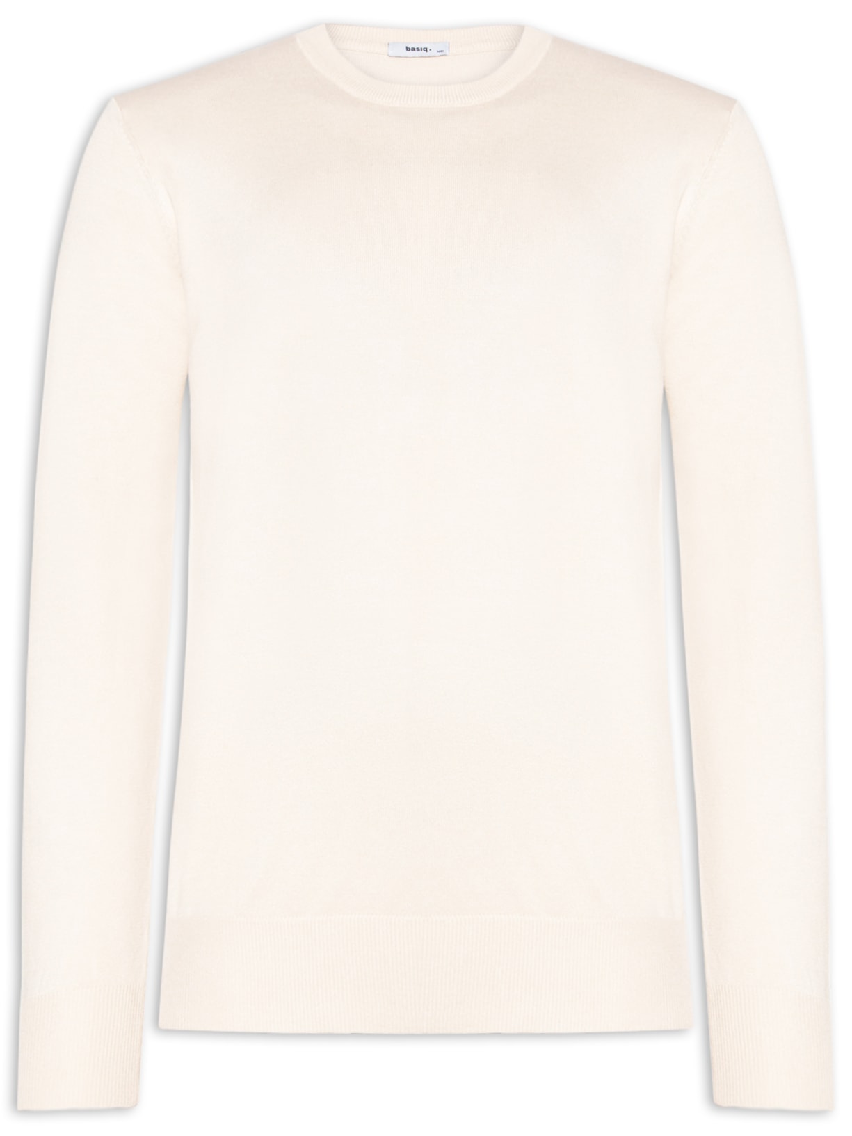 Suéter Masculino Básico Gola Redonda Off White Basiq Men