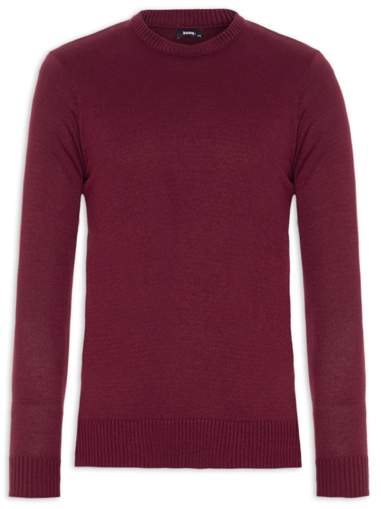 Suéter Masculino Básico Gola Redonda - Vinho