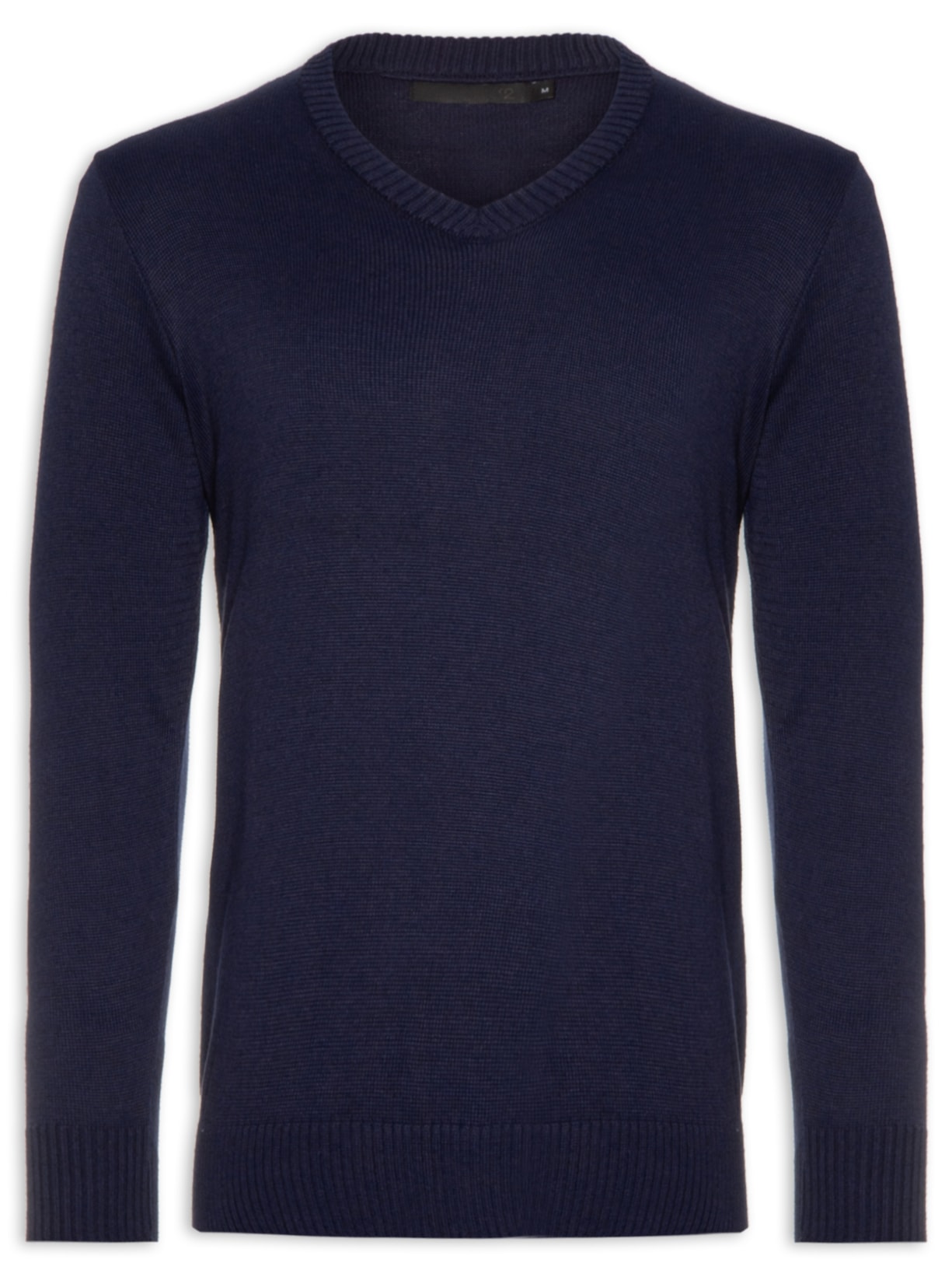 Suéter Masculino Básico Gola V - Azul